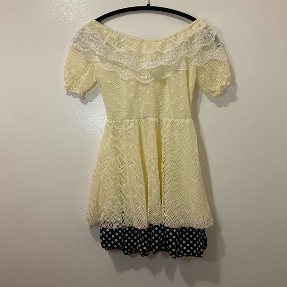 Off the shoulder lace dress, Colour: Cream - Picture 1 of 2